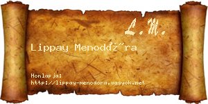 Lippay Menodóra névjegykártya